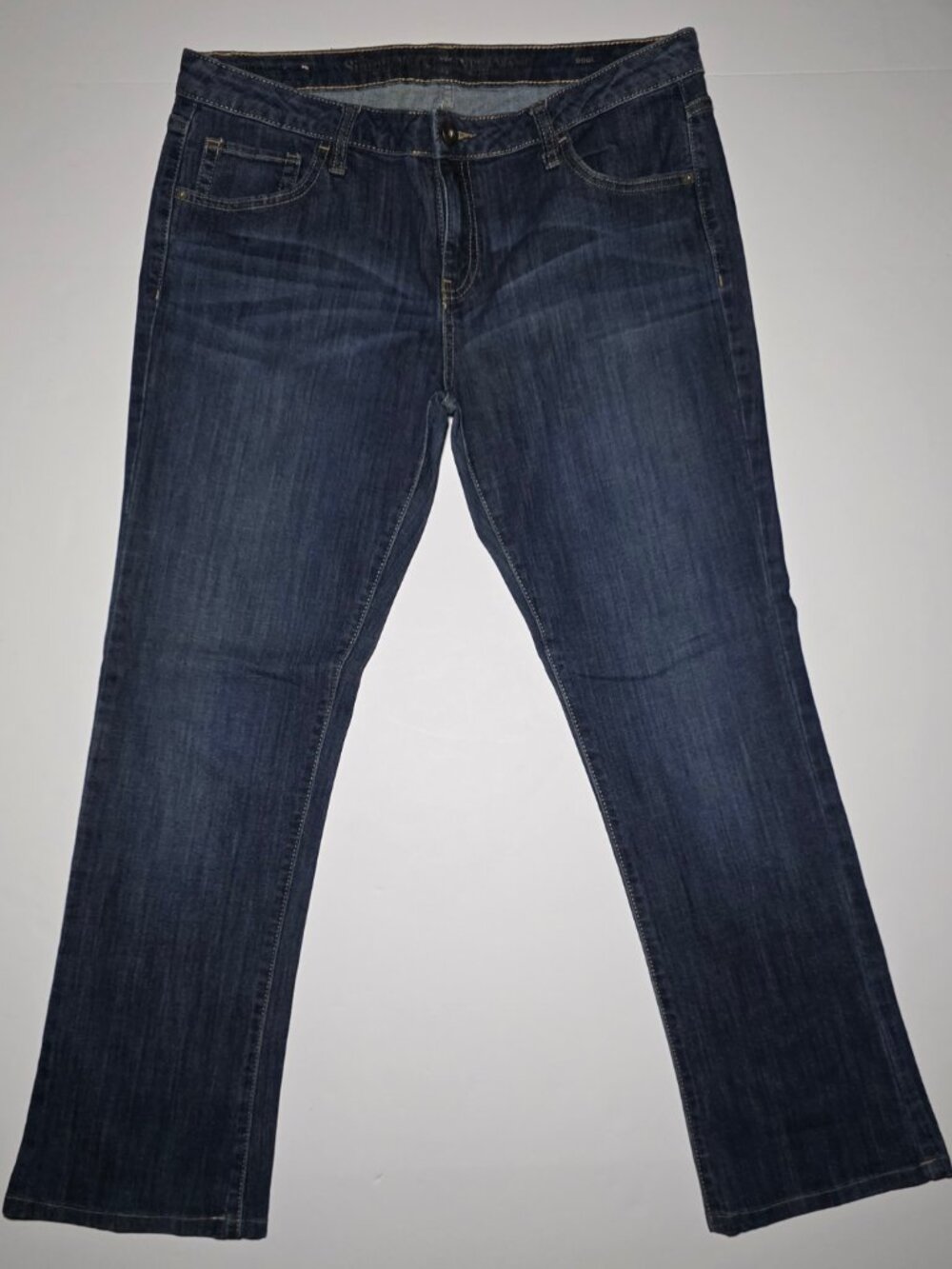 Simply Vera Vera Wang Womens Blue Denim Boot Cut 5 Pocket Jeans Size 12